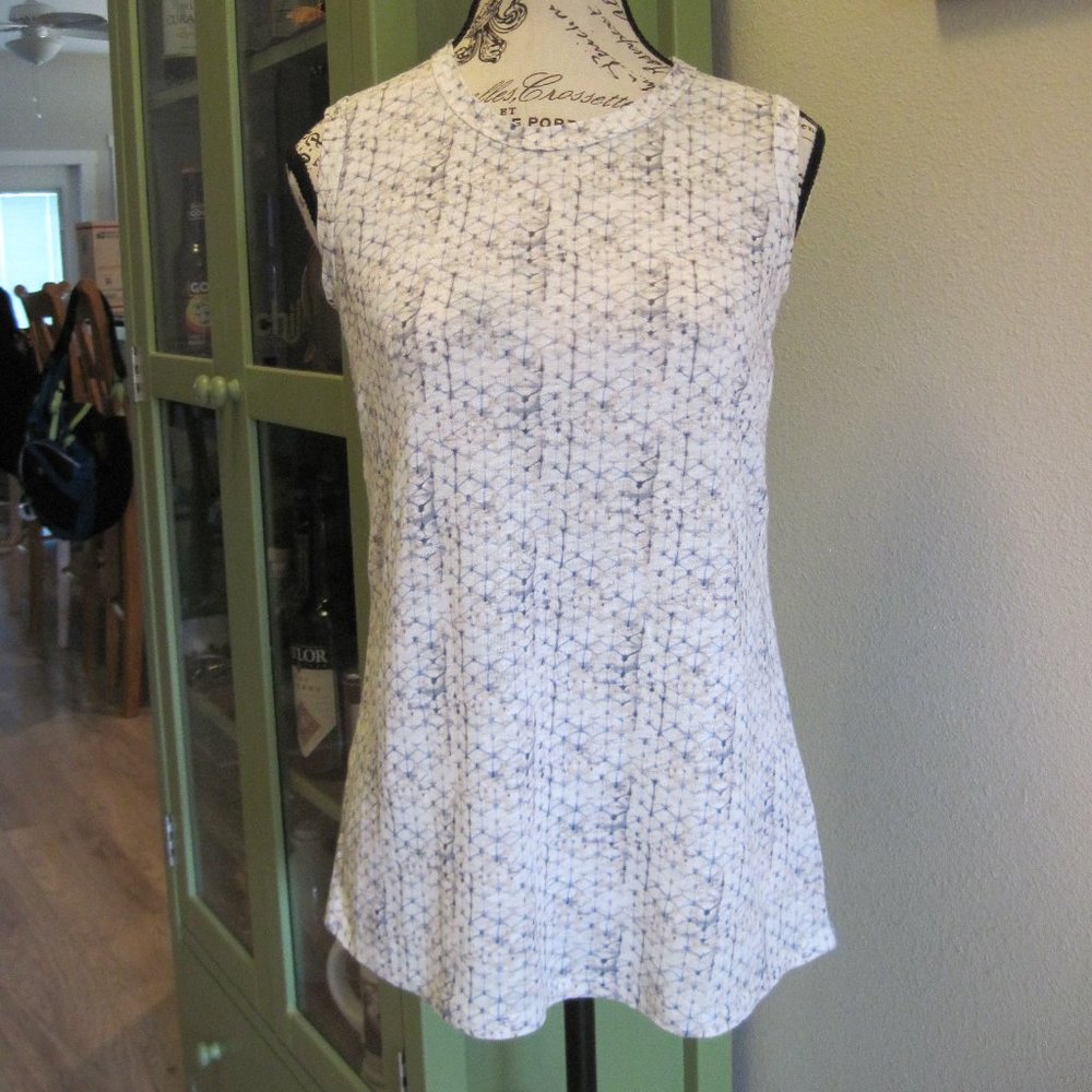 Rebecca Taylor Pastel Print Sleeveless Knit Top, Size X-small
